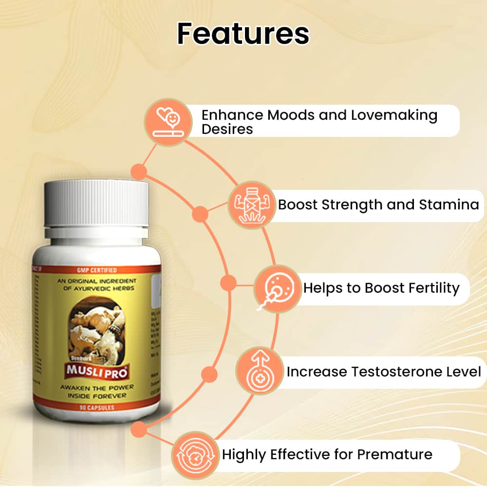 Musli Pro - Ayurvedic Capsules to Improve Desire & Drive in Men and Women