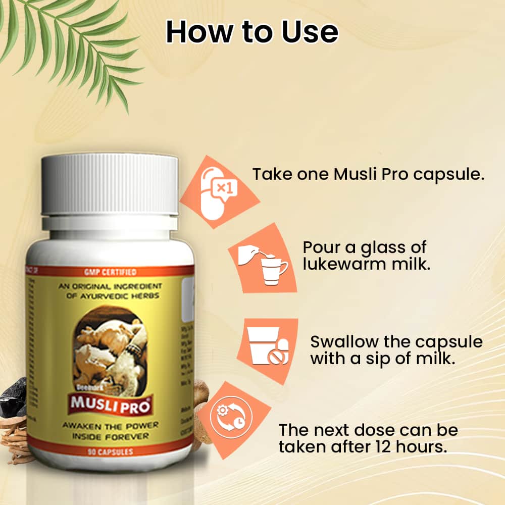 Musli Pro - Ayurvedic Capsules to Improve Desire & Drive in Men and Women