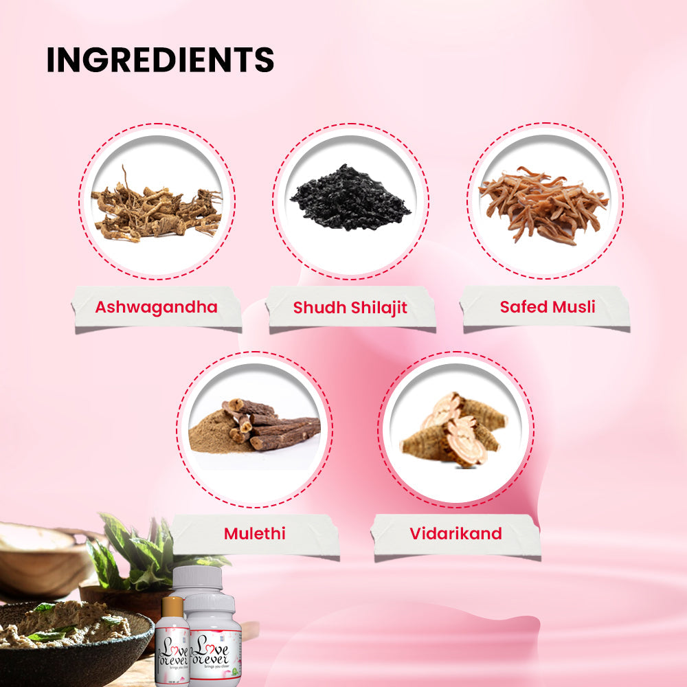 Love Forever (Oil, Prash and Capsules) - Ayurvedic Oil, Prash and Capsules for all Problem Related to Wellness in Men and Women